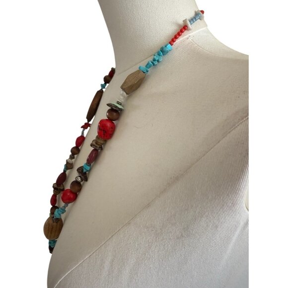 EsMor Multicolored Beaded Boho Adjustable Length Necklace - Picture 3 of 5
